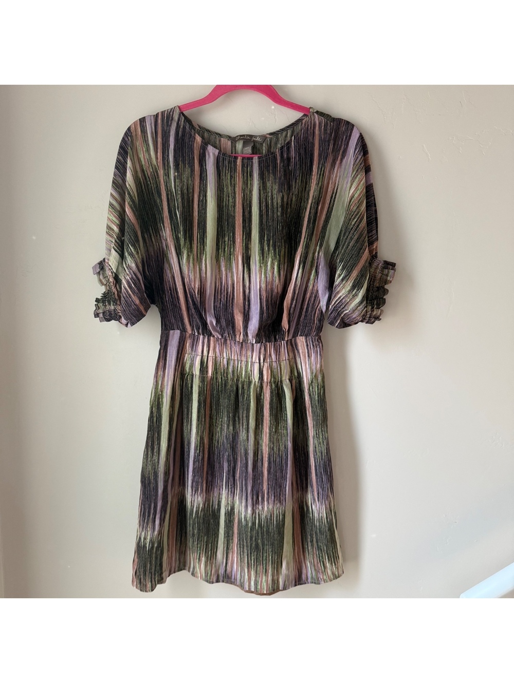 Charlie Jade Abstract Mini Dress 100% Silk | small